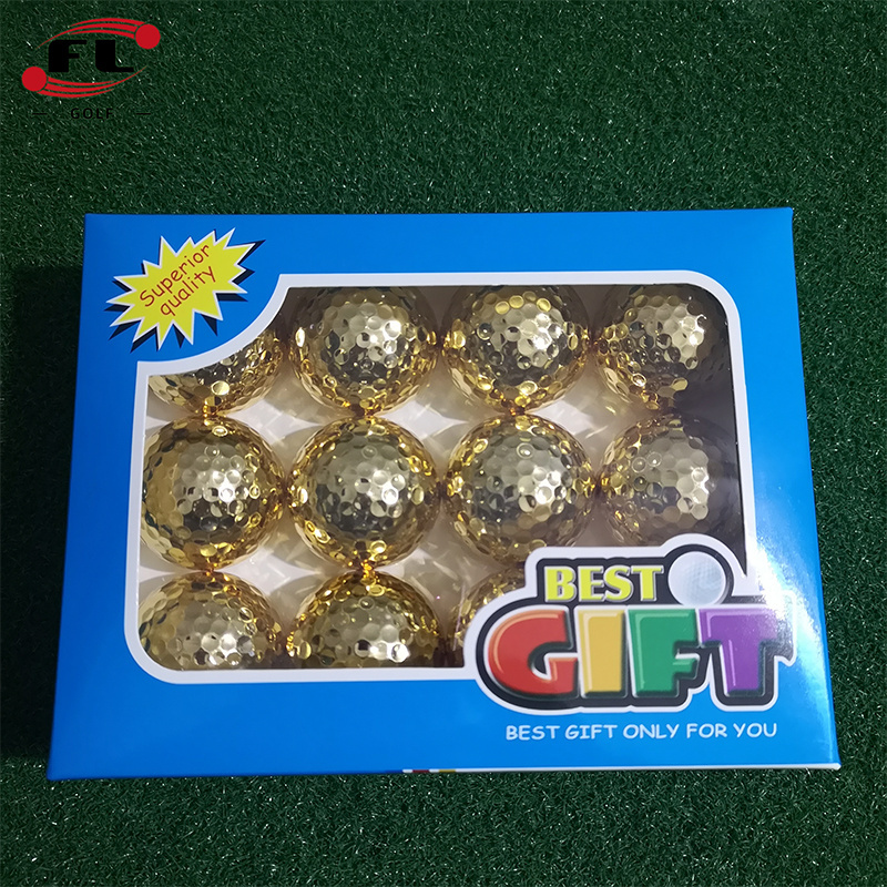 Wholesale golf ball golf gold small ball plating golf practice ball stock