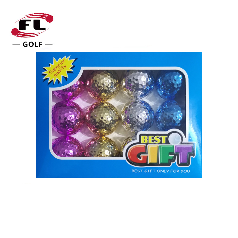 Wholesale golf ball golf gold small ball plating golf practice ball stock