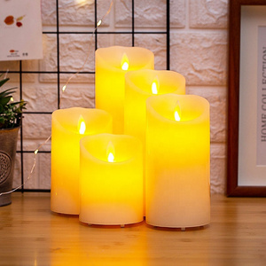 Wholesale artificial Led candle light with remote control Warm White battery Paraffin candle for wedding decorative candles