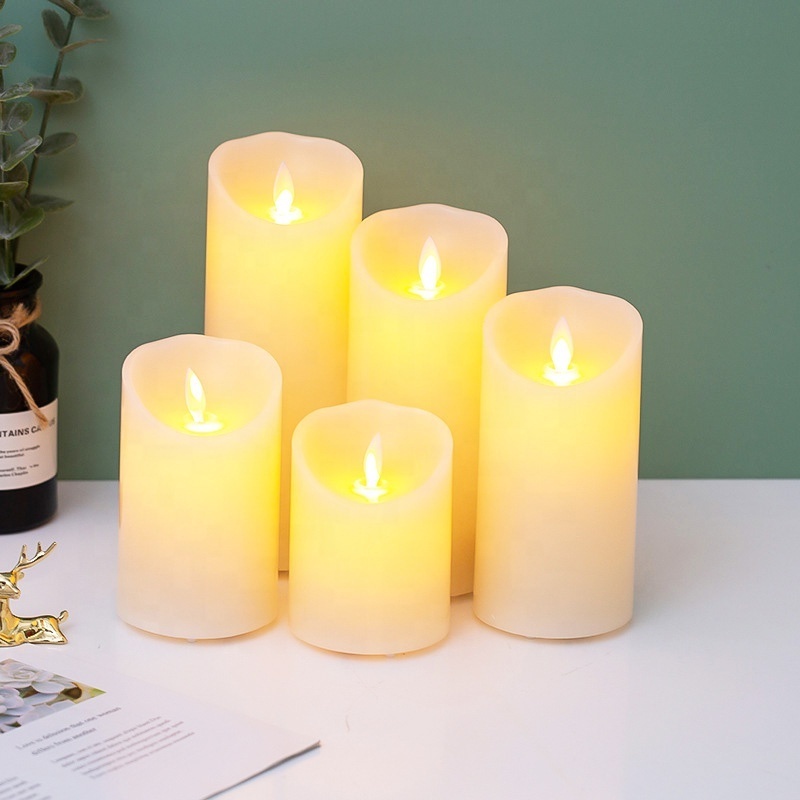 Wholesale artificial Led candle light with remote control Warm White battery Paraffin candle for wedding decorative candles