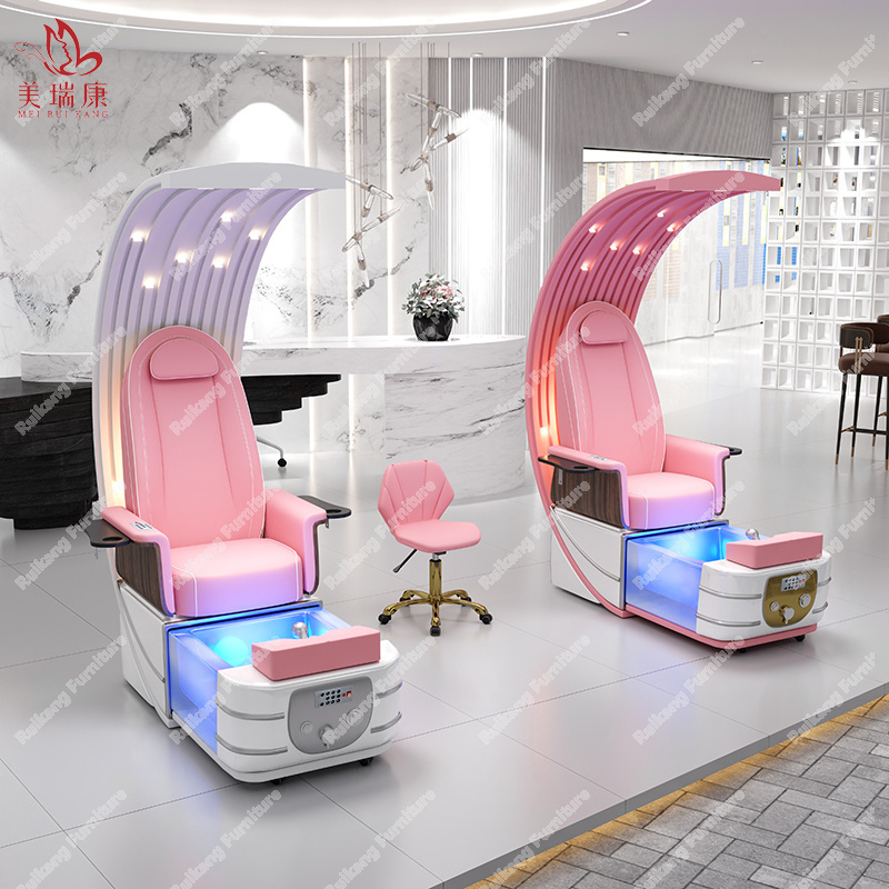 Modern Professional Luxury Throne Manicure Nail Salon Beauty Reclining Electric Foot Spa Massage Pedicure Chair for salon