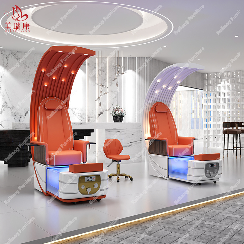 Modern Professional Luxury Throne Manicure Nail Salon Beauty Reclining Electric Foot Spa Massage Pedicure Chair for salon