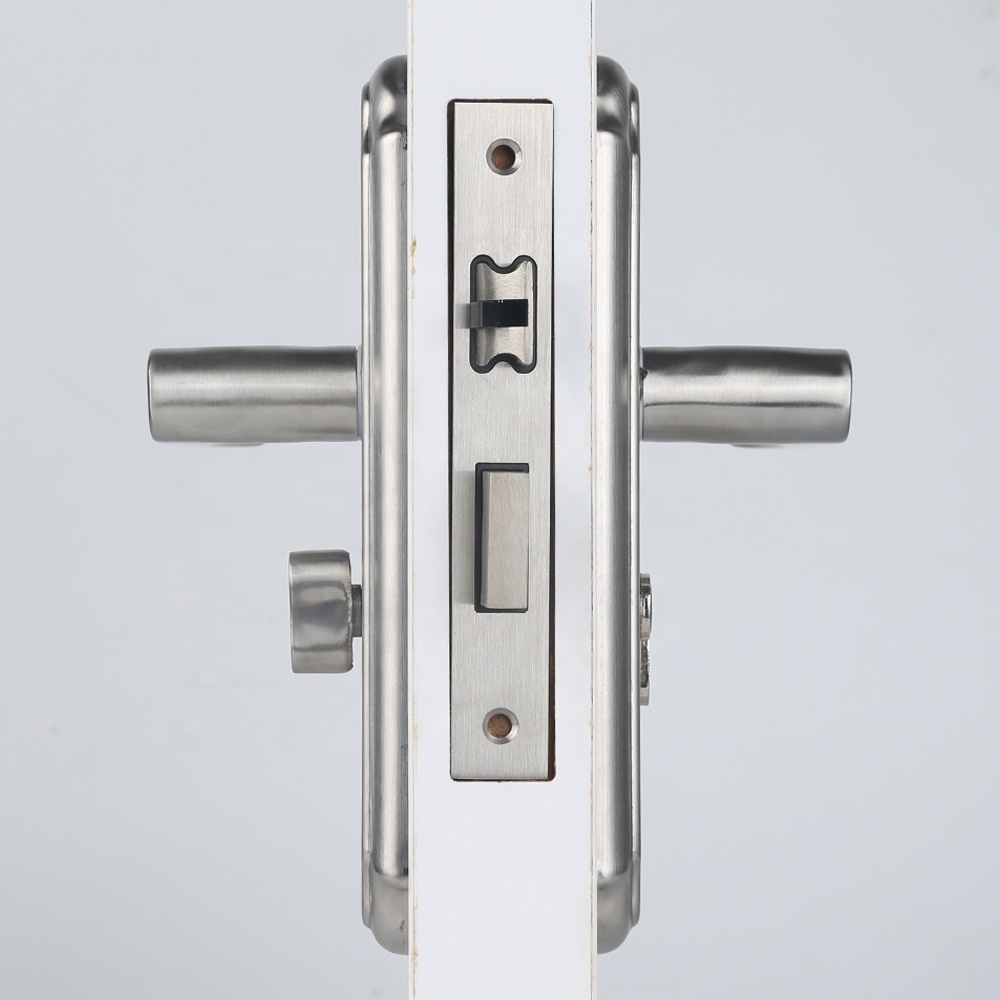 Stainless Steel Entry Privacy Passage Hotel Round Deadbolt Handle Door Lock With Key