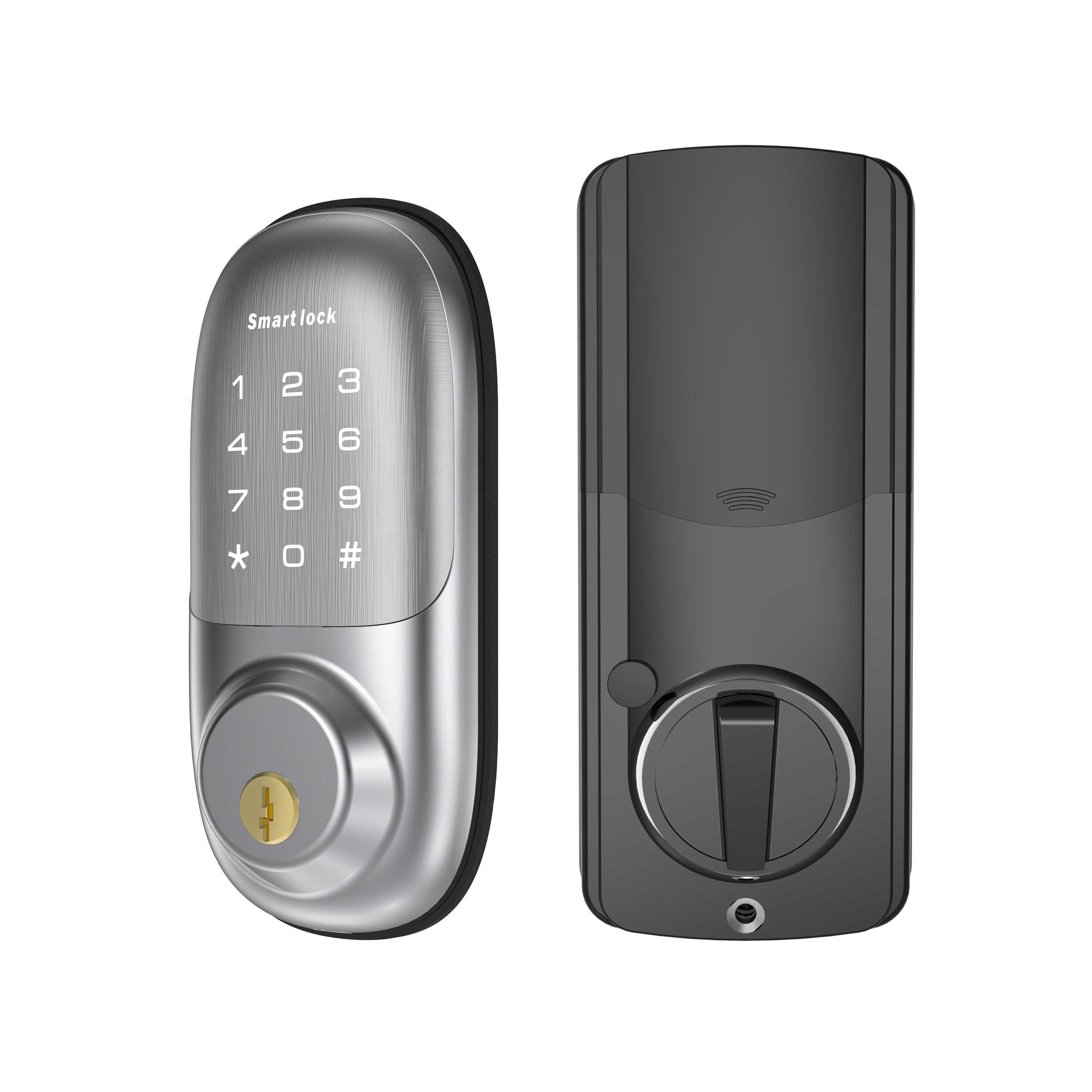 RUIKANG factory price safety tuya smart Locks new intelligent automatic Built-in Screen smart door lock with key