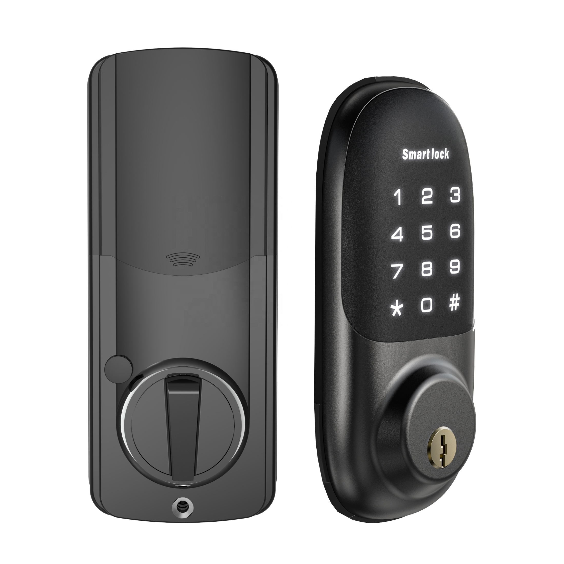 RUIKANG factory price safety tuya smart Locks new intelligent automatic Built-in Screen smart door lock with key