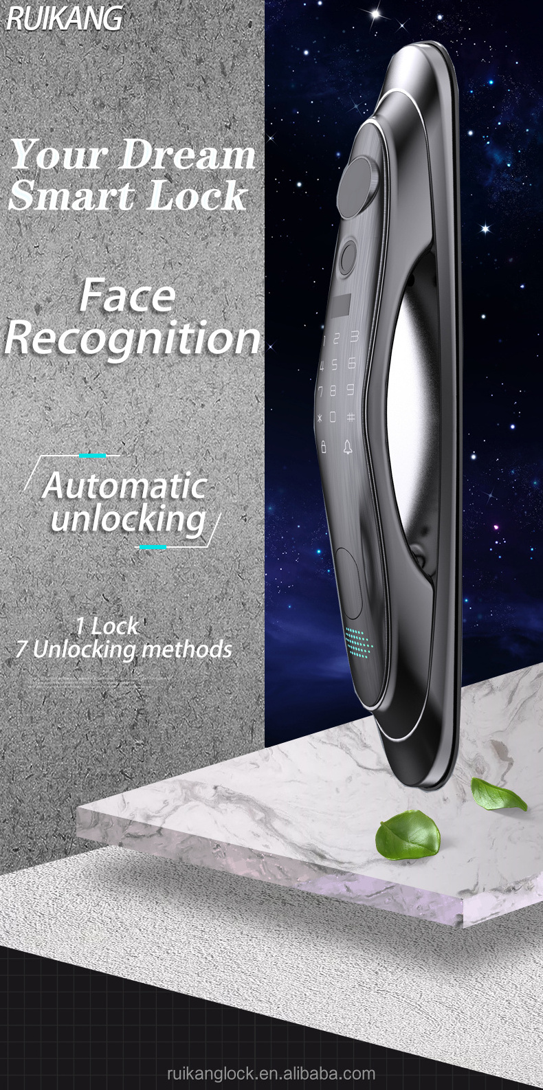 Automatic Smart Camera Door Lock with Cat Eye Tuya App Wifi Remote Control Fingerprint Smart Lock