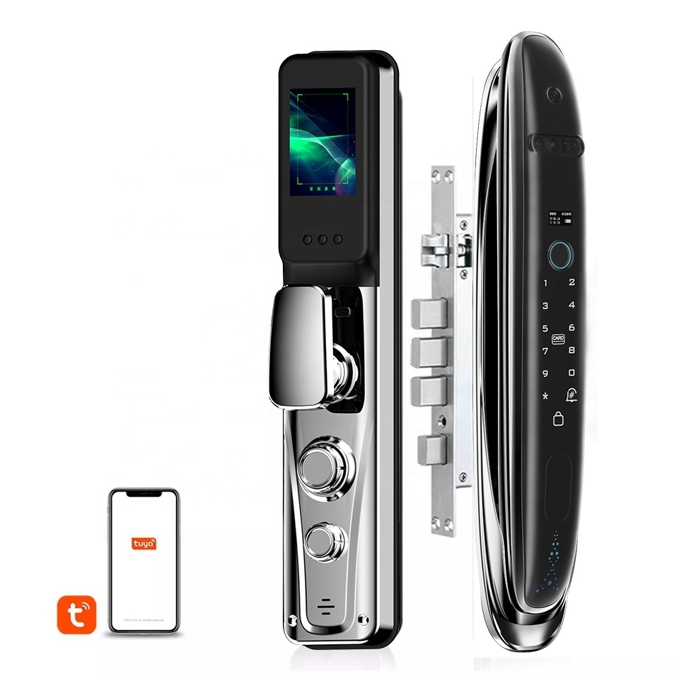 Wifi tuya smart lock automatic biometric lock rfid IC cardf Wifi APP combination home security fingerprint smart door lock