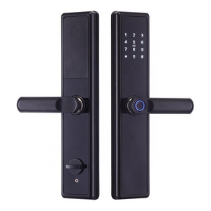 Handle waterproof Tuya WiFi App Smart Door Lock Biometric lock fingerprint door Digital Keyless smart door lock