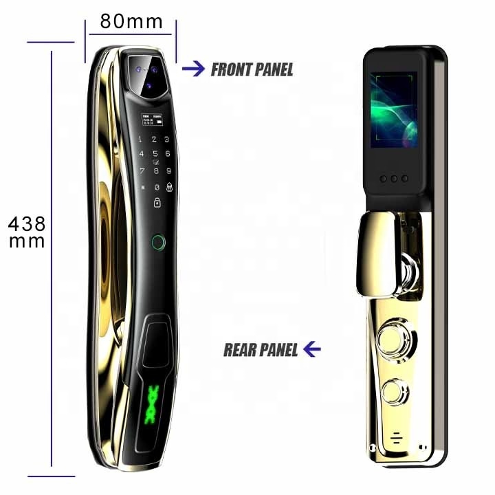 Smart Door Lock Rfid Battery Password Tuya Apps TTlock Powered Wooden Digital Fire Electrical Intelligence Front Door Lock