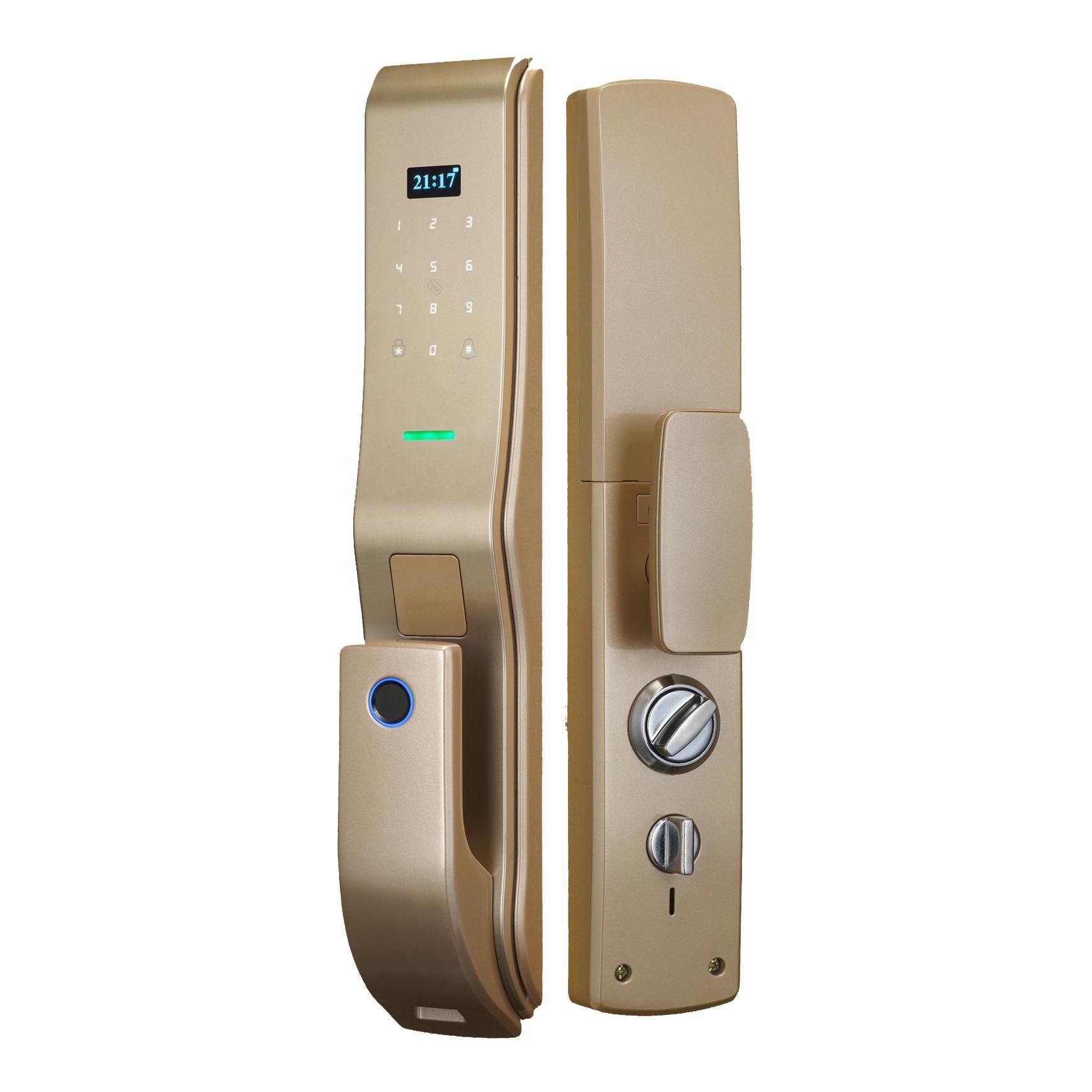 Tuya Smart Digital Fingerprint Lock Automatic Biometric Lock Rfid IC Card Wifi App Combination Home Security Intelligence Lock