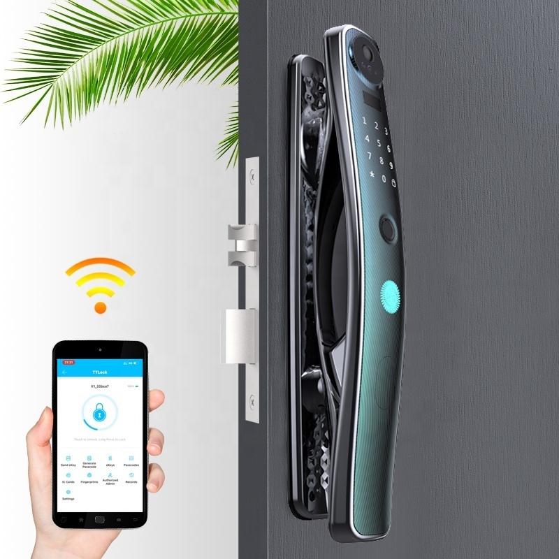 Tuya smart lock automatic biometric lock rfid IC cardf Wifi APP combination home security fingerprint lock