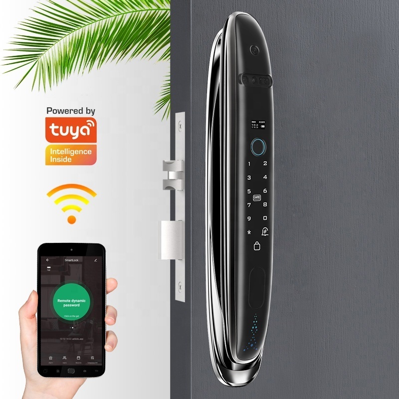 Anti-theft Automatic Biometric Fingerprint Wifi Tuya App KeylSmart Lock Face Recognition Digital Door Smart Lock