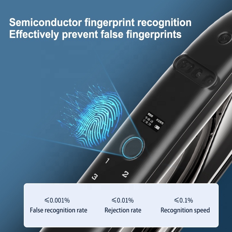 Anti-theft Automatic Biometric Fingerprint Wifi Tuya App KeylSmart Lock Face Recognition Digital Door Smart Lock