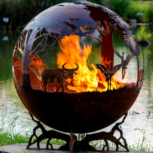 Ootdoor steel fire sphere ball fire pit metal hollow ball decoration fire pit