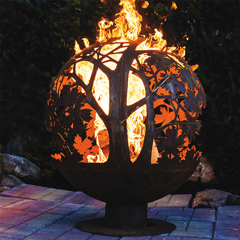 Ootdoor steel fire sphere ball fire pit metal hollow ball decoration fire pit