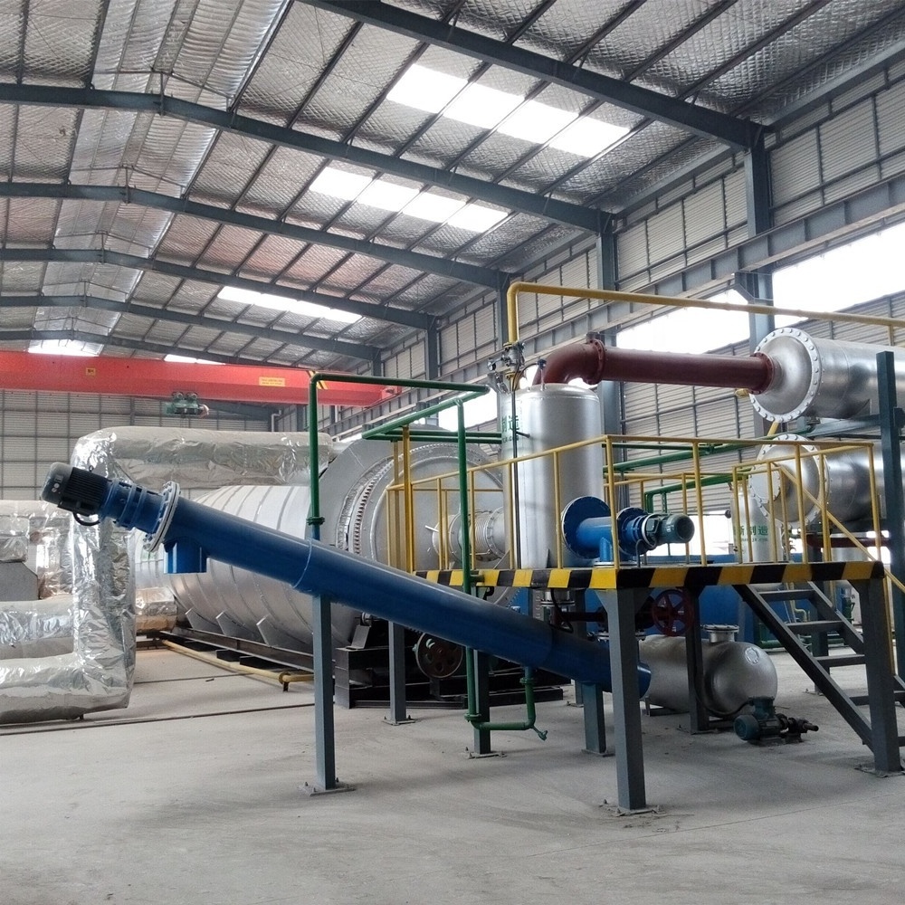 Semi-continuous used tire to oil machine plant used tire rubber recycle plant waste rubber to oil made in Henan Shangqiu