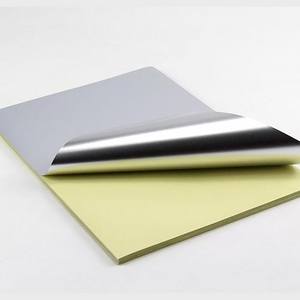 Self Adhesive Gloss Silver Aluminum A4 Full Sheet Metallized Foil Label