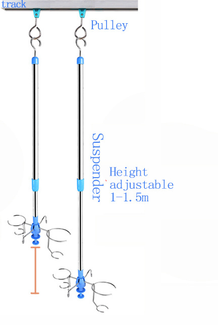 Ceiling Rail and Transfusion Hanger / I. V. Pole Suspended infusion rod Hanging rail infusion pole,Infusion Hanger