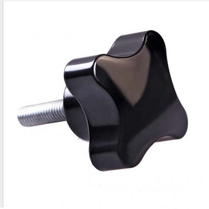 Wholesale and retail m5 M6 M8 Nylon/bakelite/plastic  Female / Male Thread 4 lobe knob Nut knob for industrial