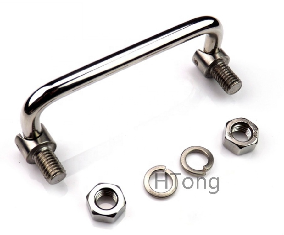 Folding metal handle  for industry stainless steel pull handle