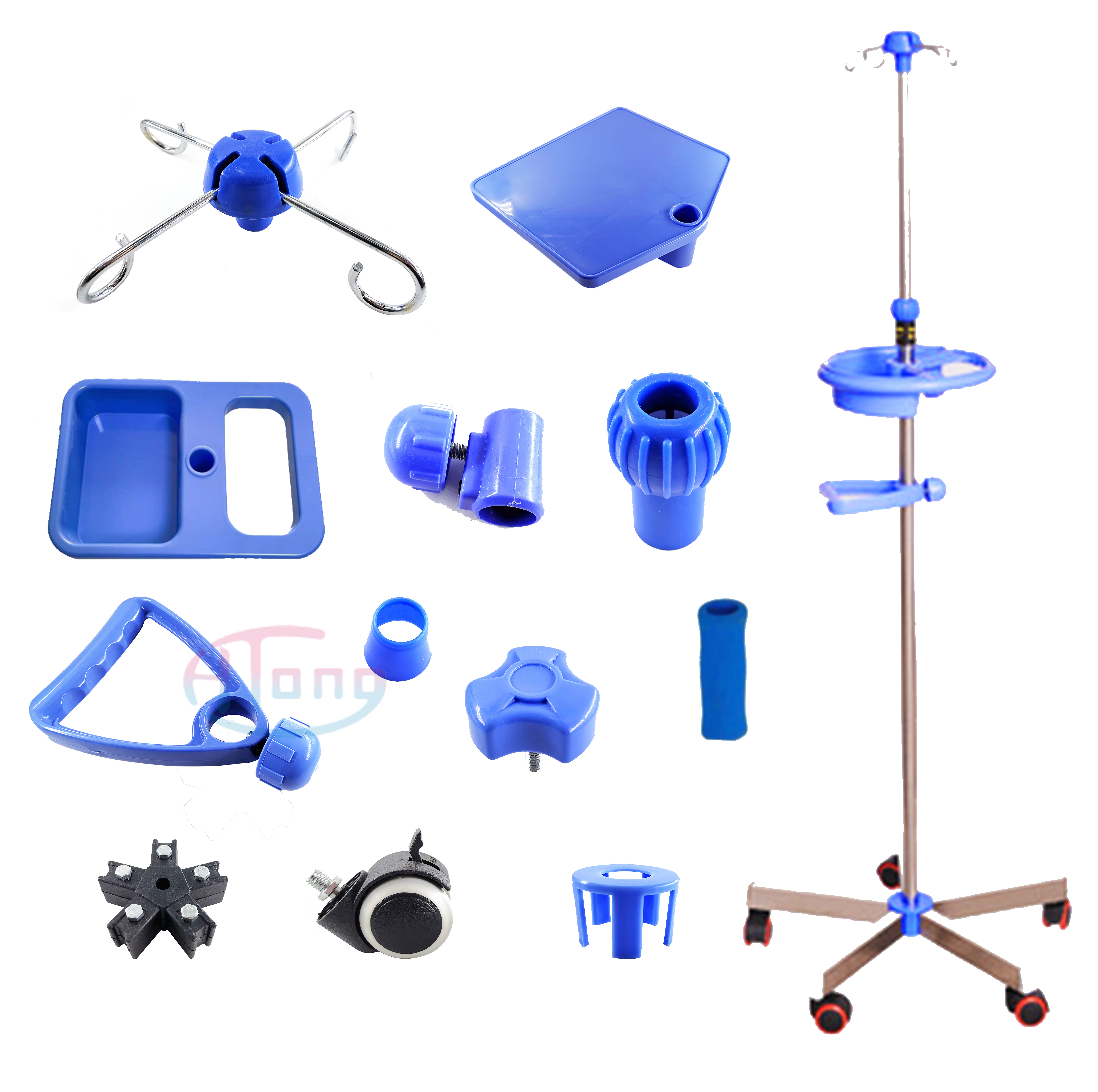 Hospital Furniture  Infusion stand accessories Pole Accessories Infusion Pole Assembly IV POLE accessories