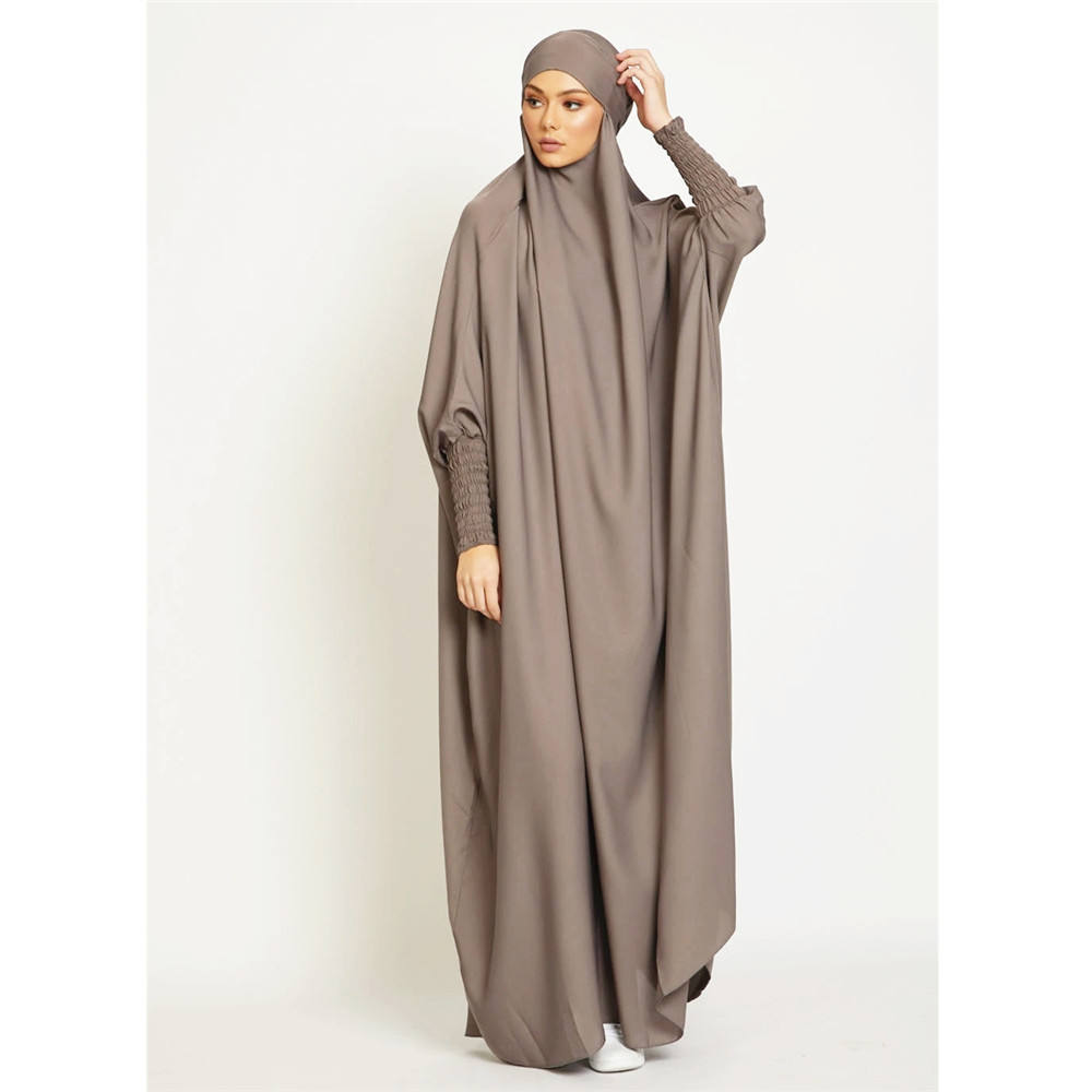 Instant Overhead Shawl Islamic Clothing Muslim Plain Prayer Robe Long Jilbab Prayer Robe