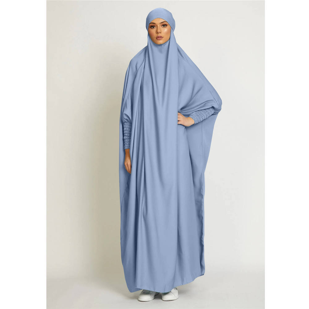 Instant Overhead Shawl Islamic Clothing Muslim Plain Prayer Robe Long Jilbab Prayer Robe