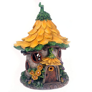 Solar Fairy Cottage Ornaments Garden Decoration Resin fairy house outdoor cute decoration gifts for Mum grandma kids