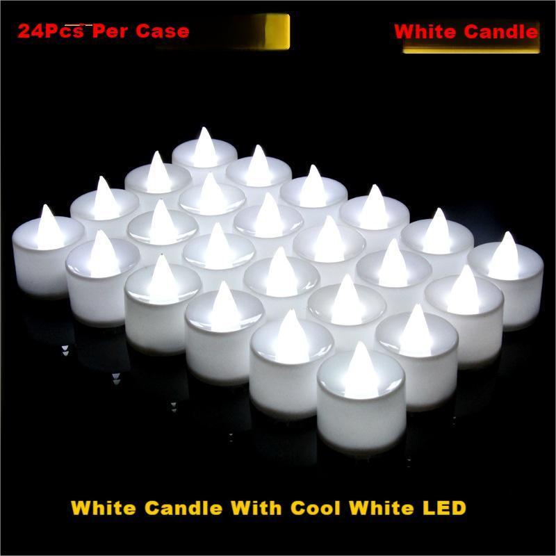 24Pcs Flickering Flame less Tea Lights Battery Operated Candle Long Lasting Electric Candle for Wedding Decor, Holiday Decor