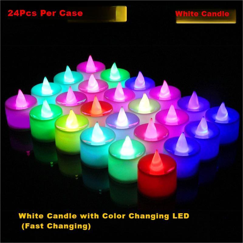 24Pcs Flickering Flame less Tea Lights Battery Operated Candle Long Lasting Electric Candle for Wedding Decor, Holiday Decor