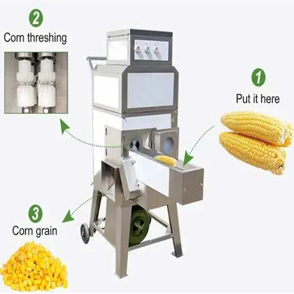 China Supply Frozen Fresh Maize Sweet Corn Shredding Shelling Machine Corn Farming Equipment