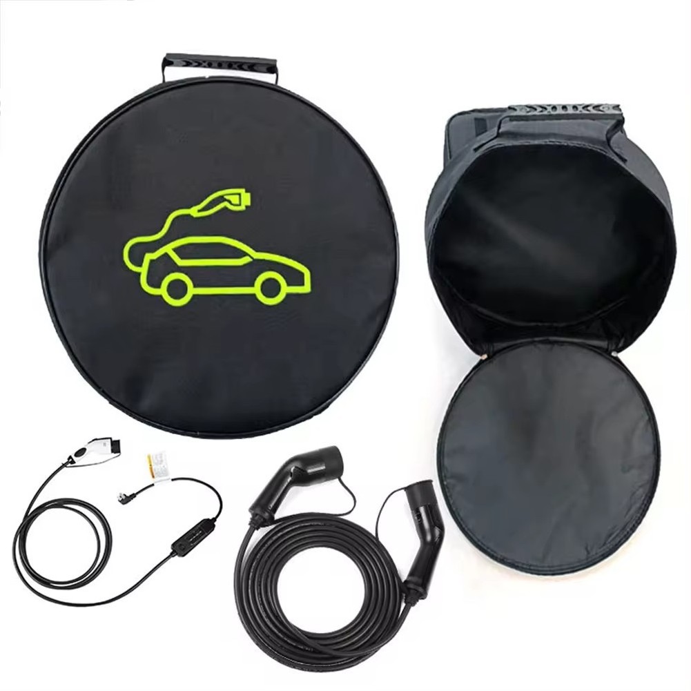 Car Charging Cable Storage Bag Carry Bag For Electric Vehicle Charger Plugs Sockets Jumper Cables Equipment Container Storage