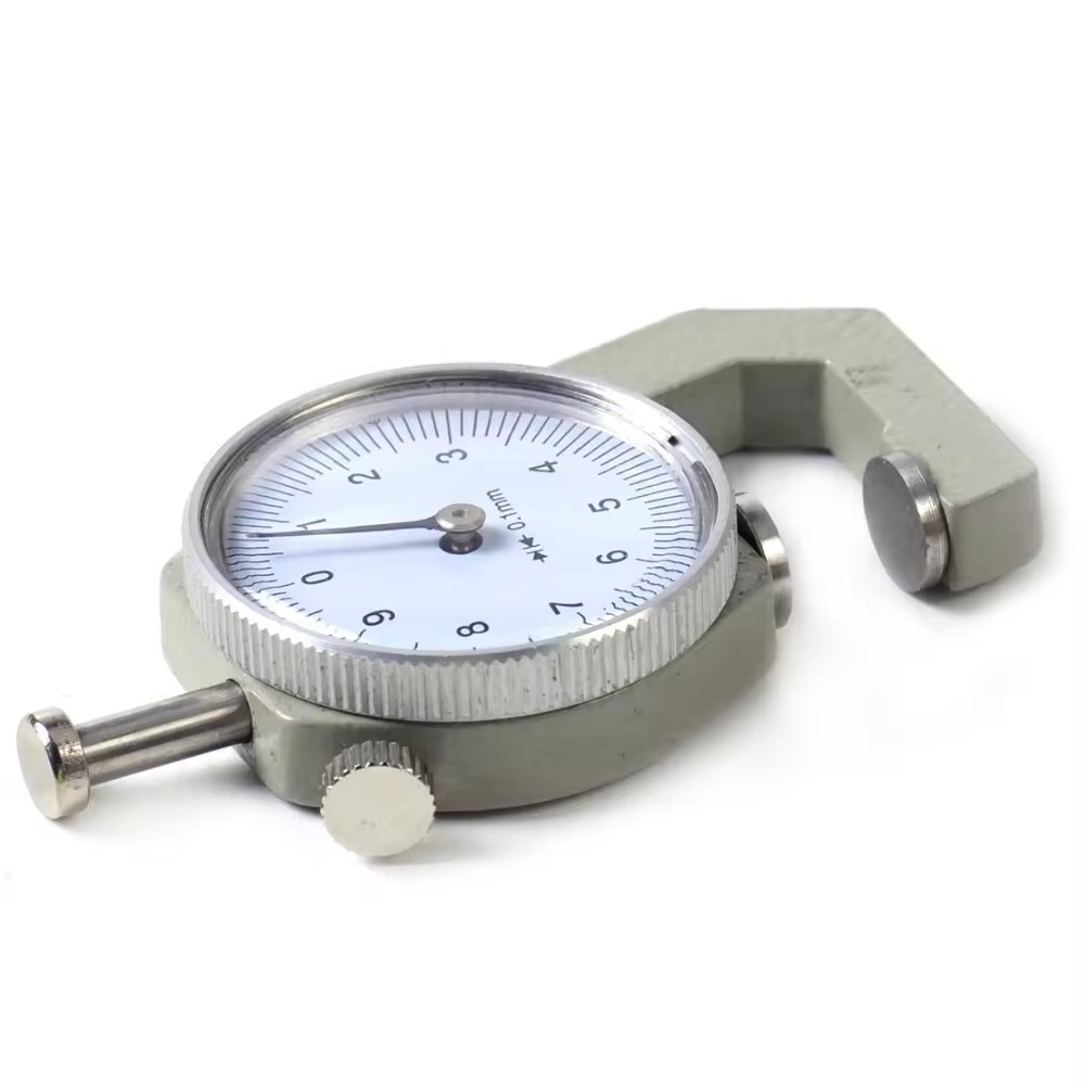 Thickness 0-10 mm Round Dial Gauge Tester Measure Tool Craft For Jewelry Leather Metal Sheets Paper Thin Film Wire