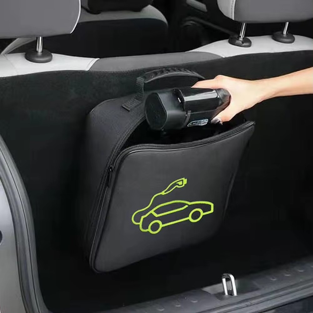 Car Charging Cable Storage Bag Carry Bag For Electric Vehicle Charger Plugs Sockets Jumper Cables Equipment Container Storage