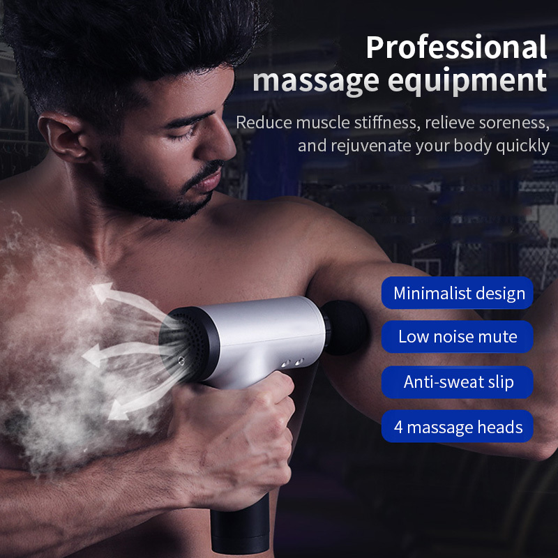 30 Speed 6 Head Cordless Handheld Percussion Fascia Relaxes the Gun usb Heat Fascial Physio Chiropractic Muscle Massage Gun