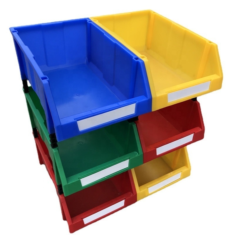 Industrial Warehouse Stack Stackable Plastic Parts Picking Storage Boxes Bins