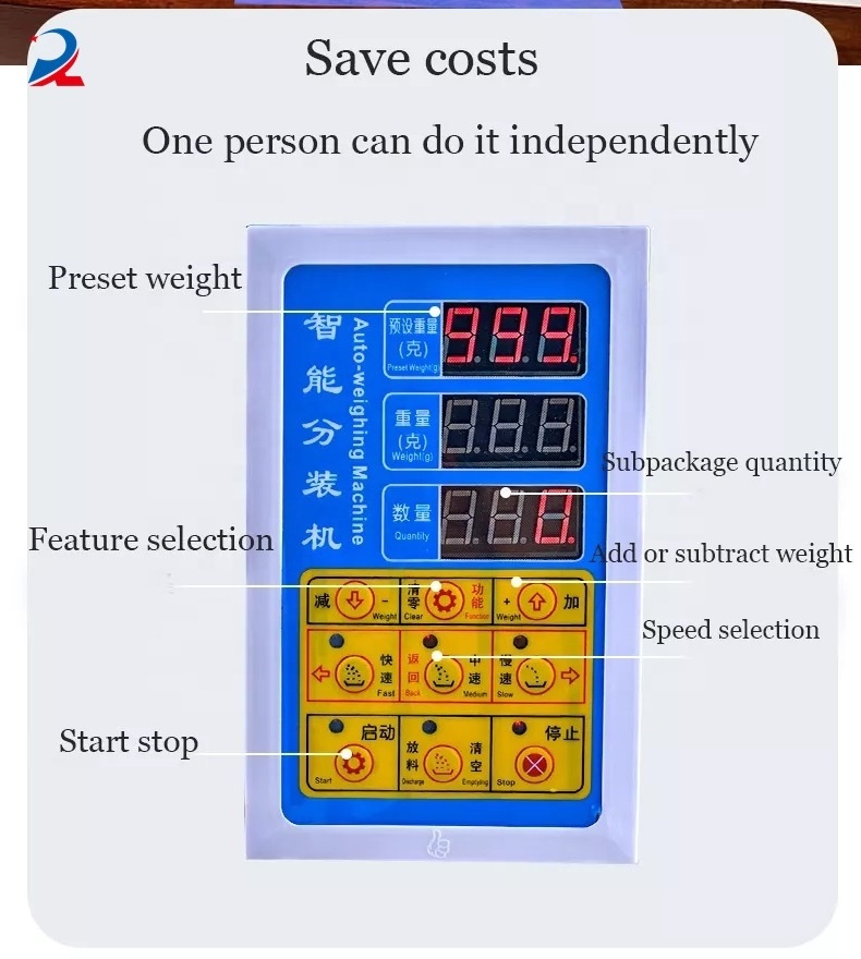 Desktop 10-500g Intelligent Packing Granule Powder Tea Seeds Filling weighing Machine price