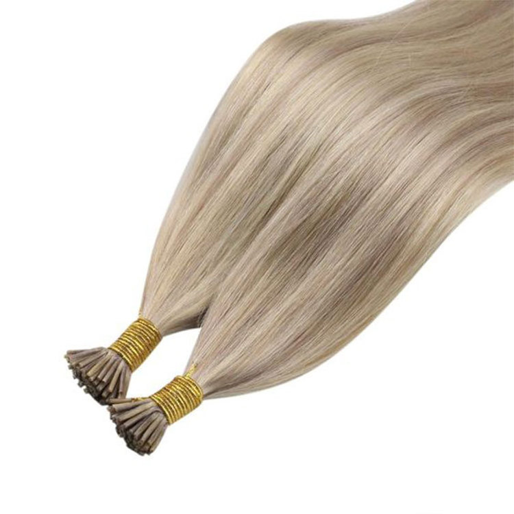 Wholesale Remy Russian 2 gram u Tip Human Hair Sale Highlights Double Drawn i-Tip Flat Hair Straight i Tip Hair Extension