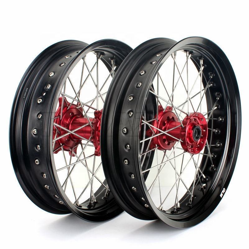 High Quality Motorcycle Rims Anodized Motorcycle Supermoto Wheels Set For KTM EXC 350 450 500