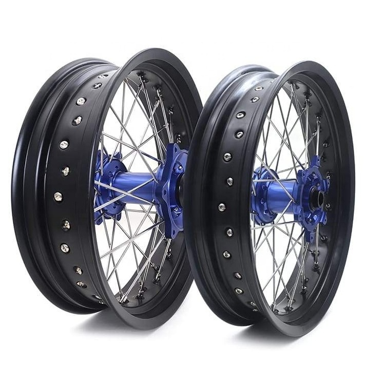 Aftermarket forged aluminum alloy rim motorcycle wheel set for Dirt Bike