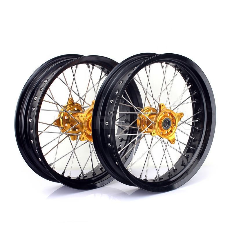 17 18 19 21 Inch Supermoto Motorcycle Alloy Wheel Rim Set for Honda Kawasaki Yamaha Suzuki KTM