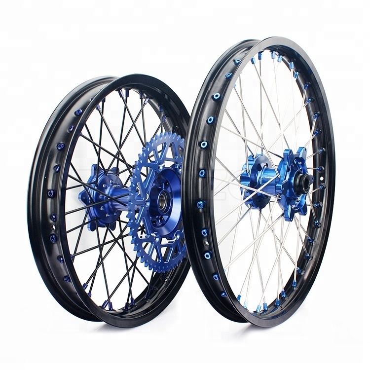 Aftermarket forged aluminum alloy rim motorcycle wheel set for Dirt Bike