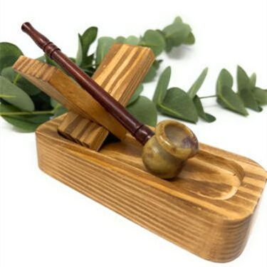 2 IN 1 Wooden Cigar Ashtray with Cigar Holder Cool Ashtray for Cigarette