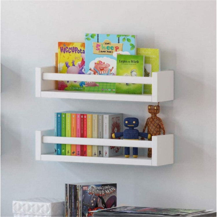 Etagere Set Of 3 White Nursery Small Book Storage Shelves Living Room Wooden Kitchen Wall Shelf