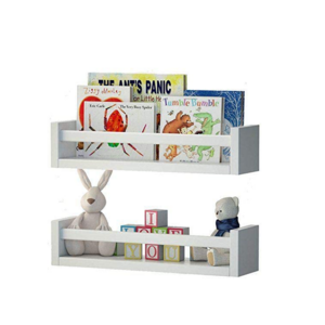 Etagere Set Of 3 White Nursery Small Book Storage Shelves Living Room Wooden Kitchen Wall Shelf