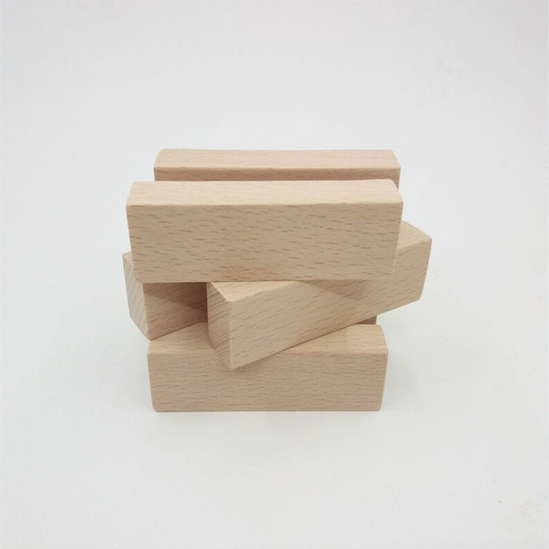 Wooden rectangular mini crafting blocks unfinished DIY wooden handicraft blocks