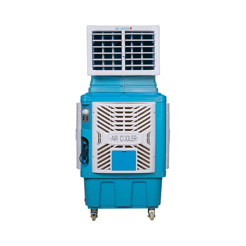 Floor standing outdoor and indoor large water tank capacity evaporative air industrial cooler AC/ DC air cooler fan