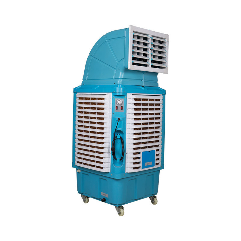 Floor standing outdoor and indoor large water tank capacity evaporative air industrial cooler AC/ DC air cooler fan