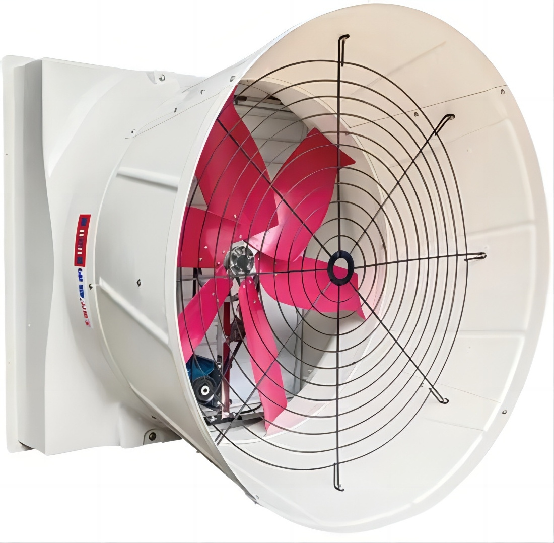 Large Air Volume Farm Poultry Industrial FRP Cone Fan Fiberglass Exhaust Fan with Shutter