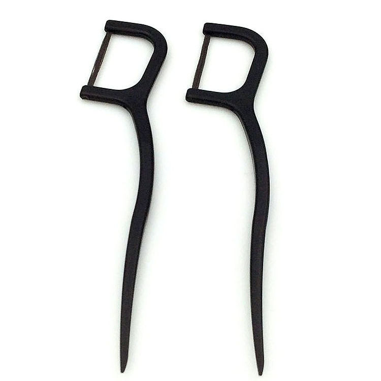 Charcoal Dental Floss Tooth Pick Bamboo Dental Flosser Pack of 30pcs